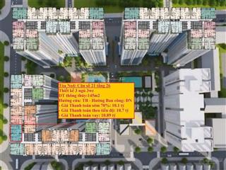 Bán căn 3 ngủ siêu vip melody linh đàm hoàng mai 145m2 10 tỷ rẻ nhất thị trường có vay htls ký cđt