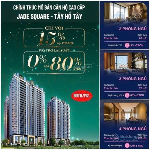Mở bán căn hộ 2 ngủ 72 79.2m2 jade orchid cổ nhuế gần ciputra vđ3 ký cđt sở hữu lâu dài, 0966 849 ***