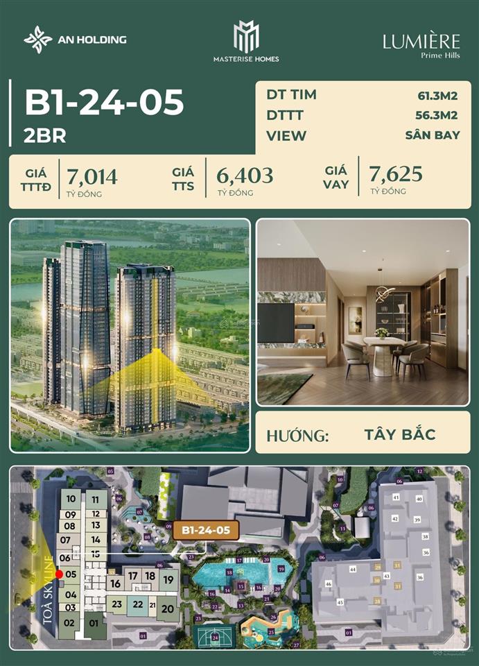 Căn hộ đáng sống nhất tại lumière prime hills | căn 2pn56m2 | tại đông anh 0966 849 ***
