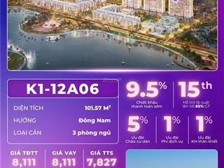 Sở hữu ngay căn hộ khai sơn  long biên | 3pn  101,57m2  7, x tỷ |  0966 849 ***