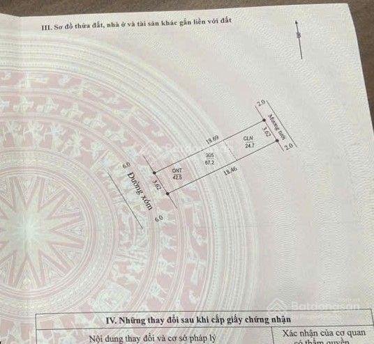 Chính chủ bán gấp mảnh đất đẹp 67.2m2 tt chúc sơn mặt đường ôtô tránh, giá chỉ 2.x tỷ