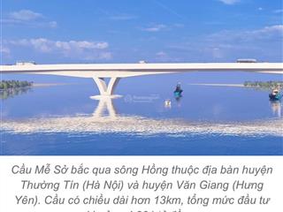 Đất đấu giá tại mễ sở, văn giang diện tích 87m2 lô góc 2 mặt thoáng , mặt tiền hơn 7m, quá đẹp