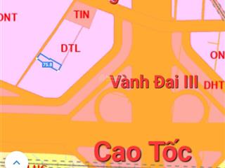 Chính chủ kẹt gửi bán nhanh miếng đất thổ cư cặp đường vành đai iii, giá rẻ