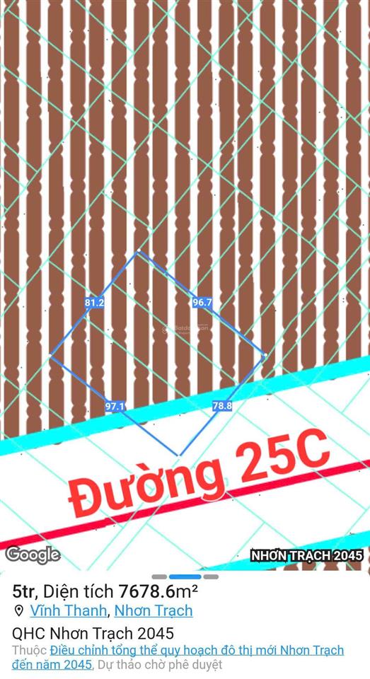 Chủ kẹt gửi bán miếng đất mặt tiền đường 25c giá đầu tư