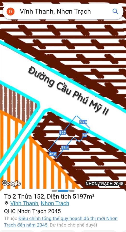 chủ gửi bán miếng đất mặt tiền đường cầu phú mỹ ii giá rẻ nhất khu vưc
