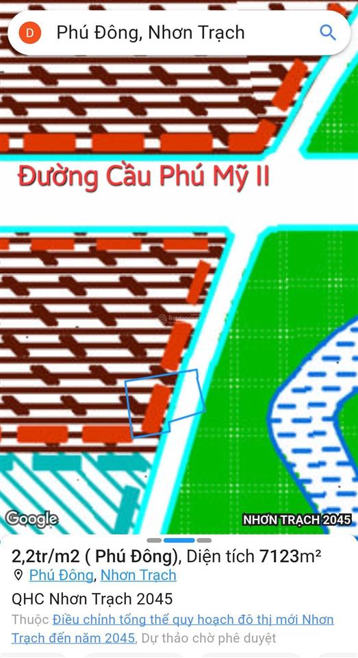 Chủ gửi bán 7000m2 tờ 28 mặt tiền đường dự phóng giá đầu tư