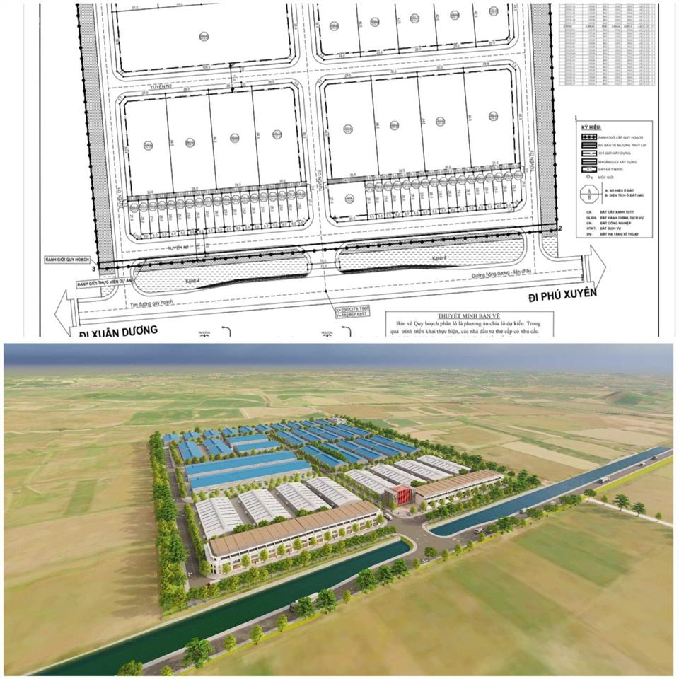 Bán lô góc 2 mặt tiền cụm công nghiệp hồng dương  thanh oai  hà nội