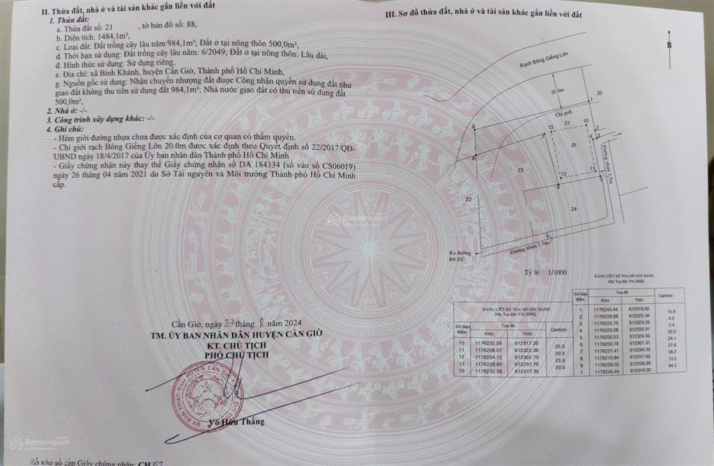 Chính chủ bán thổ cư trần quang quờn, chỉ 7.6 triệu/m2
