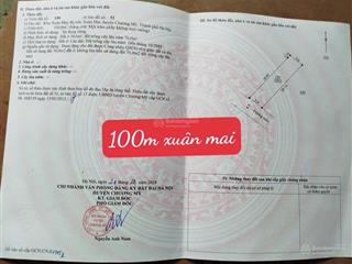 Bán lô đất 100m2 mt5m x20 tại trung tâm tt xuân mai, chương mỹ, hà nội, giá chỉ 3,2 tỷ