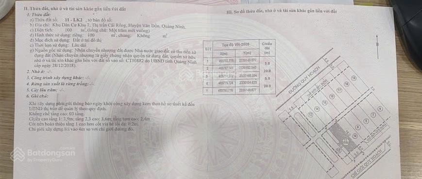 Gia đình cần tiền bán nhanh ô đất kđt thống nhất đặc khu vân đồn. quảng ninh