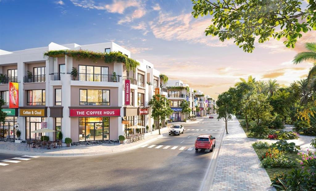 Bán nhà phố 112.50m2 xây dựng 1 trệt 3 lầu  dự án vinhomes green city long an. giá từ 7.2 tỷ/căn