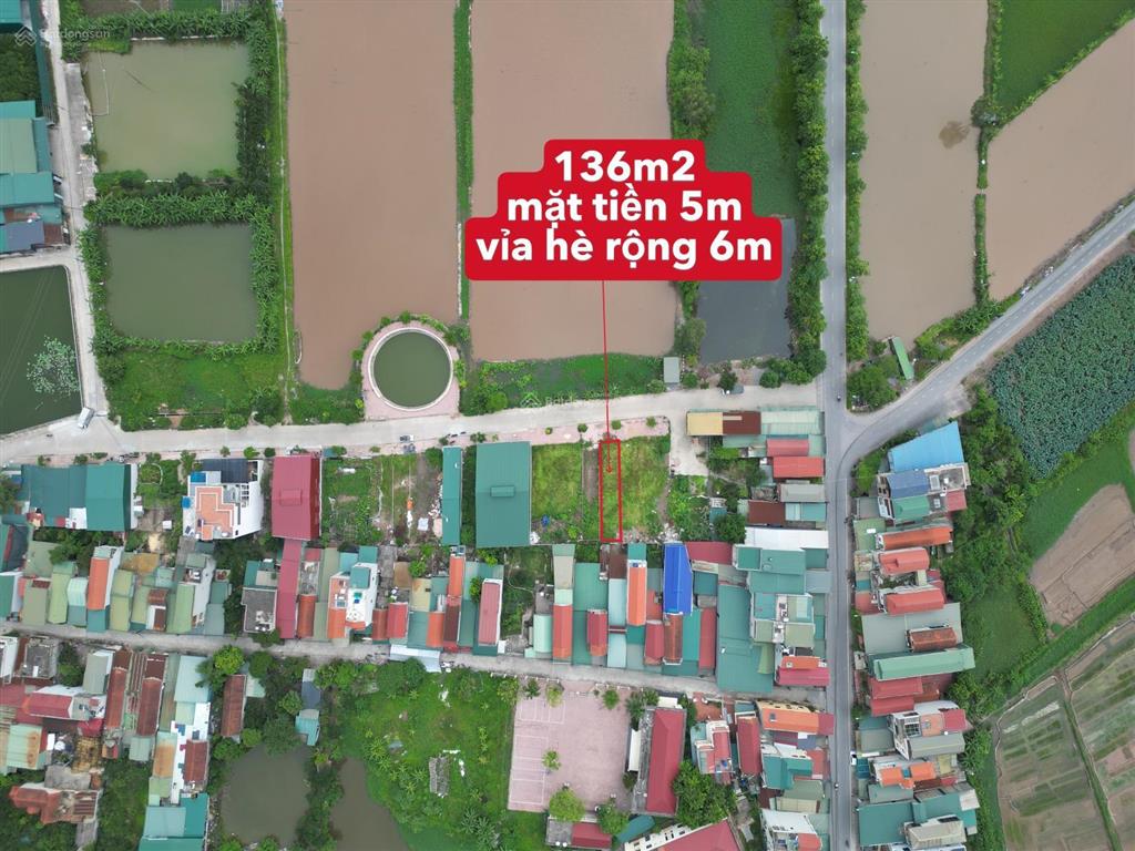 136m2 đất đấu giá ao đầu đình vỉa hè rộng 6m đường 7m nằm trong quy hoạch đô thị vệ tinh