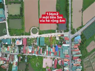 136m2 đất đấu giá ao đầu đình  vỉa hè rộng 6m  đường 7m  nằm trong quy hoạch đô thị vệ tinh