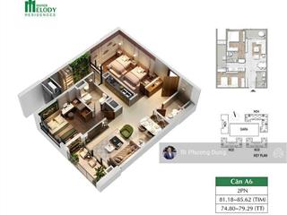 Bán căn hộ hà nội melody residences linh đàm  dt 82m2  2pn 2wc  full nt 5,6 tỷ   0844 866 ***