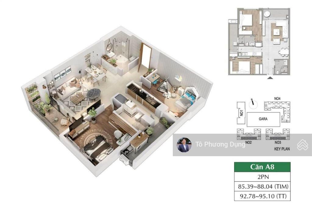Bán căn hộ hanoi melody residences linh đàm dt 89,6m2 2 ngủ +1 full nội thất giá 6,18 tỷ