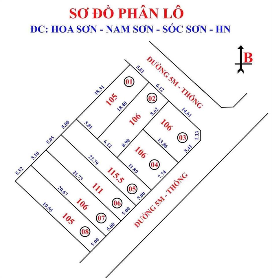Bán đất siêu hot tại nam sơn, sóc sơn, hà nội, 16 triệu / m2, 105 m2