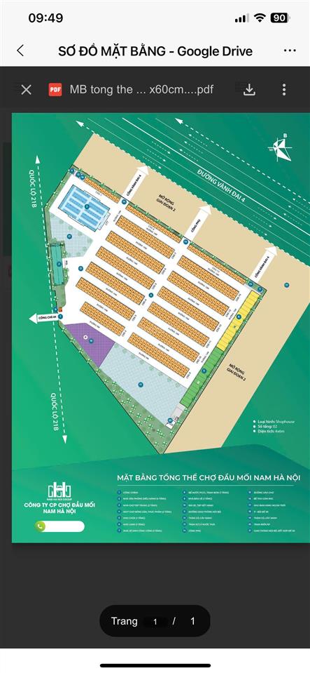 Bán shophouse 24m2 chợ đầu mối nam hà nội, đường 10m, gần vđ4 và ql21b, ccn thanh oai, giá tận gốc