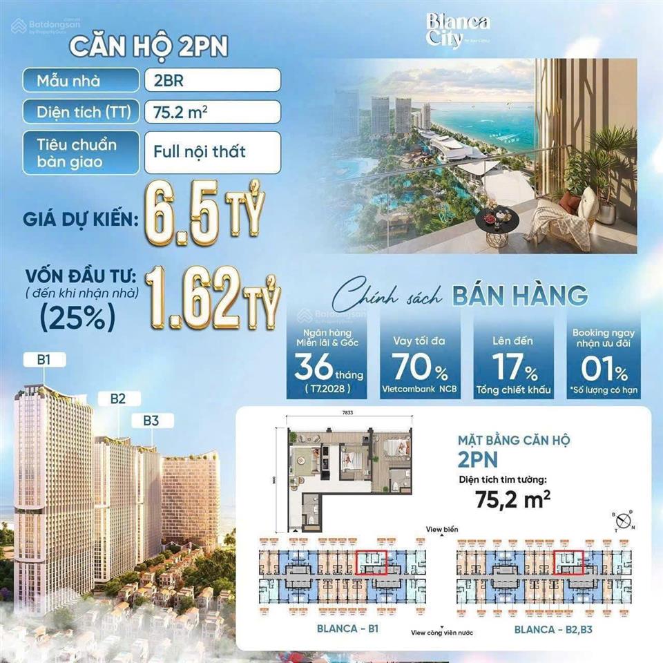 Căn hộ 60m2, 1pn/ + beacon  sungroup vũng tàu | sở hữu lâu dài | giá 3,63 tỷ