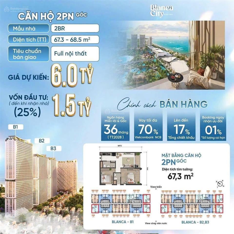 Căn hộ 60m2, 1pn/ + beacon  sungroup vũng tàu | sở hữu lâu dài | giá 3,63 tỷ