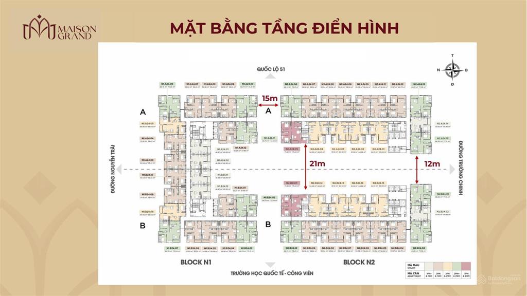 Căn 2pn, dt 58,3m2 maison grand phú mỹ, tp. hcm  giá chỉ 2,3 tỷ/căn   0983 076 ***
