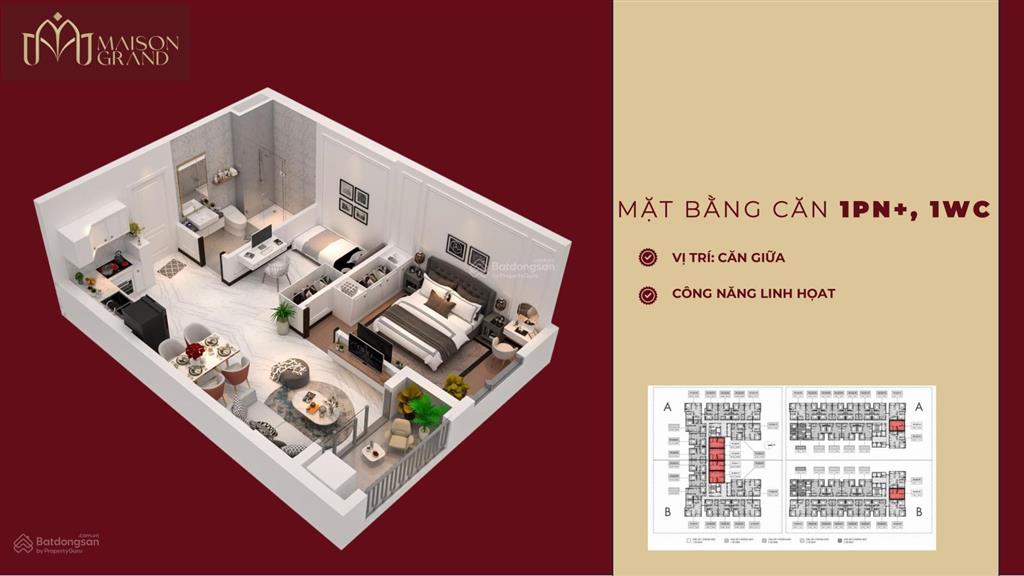 Căn 2pn, dt 58,3m2 maison grand phú mỹ, tp. hcm  giá chỉ 2,3 tỷ/căn   0983 076 ***