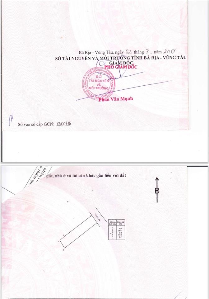 Bán lô đất đẹp giá tốt tại hòa bình, xuyên mộc, dt 438,6m2, mt tỉnh lộ 328 chỉ 4,5 tỷ