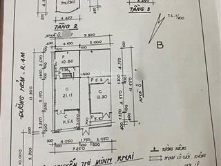 Bán nhà lô góc mặt tiền nguyễn thị minh khai ngang 9,3m