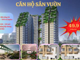 Căn hộ limited sân vườn happy one sora giá chỉ 49.9tr/m2, chỉ có 8 căn, tầng 1724 view landmark