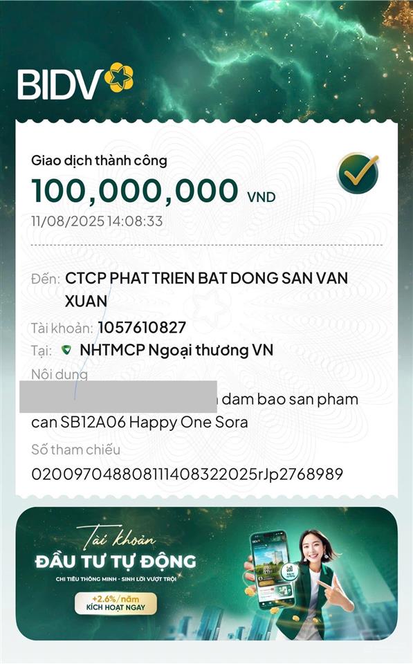Happy one sora chuẩn bị ký hđmb với giá chỉ 3.2 tỷ căn 2pn2wc, ck 13% và htls 0% đến khi nhận nhà