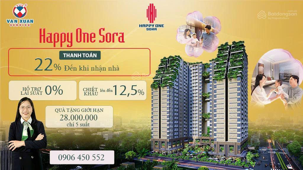 Happy one sora chuẩn bị ký hđmb với giá chỉ 3.2 tỷ căn 2pn2wc, ck 13% và htls 0% đến khi nhận nhà