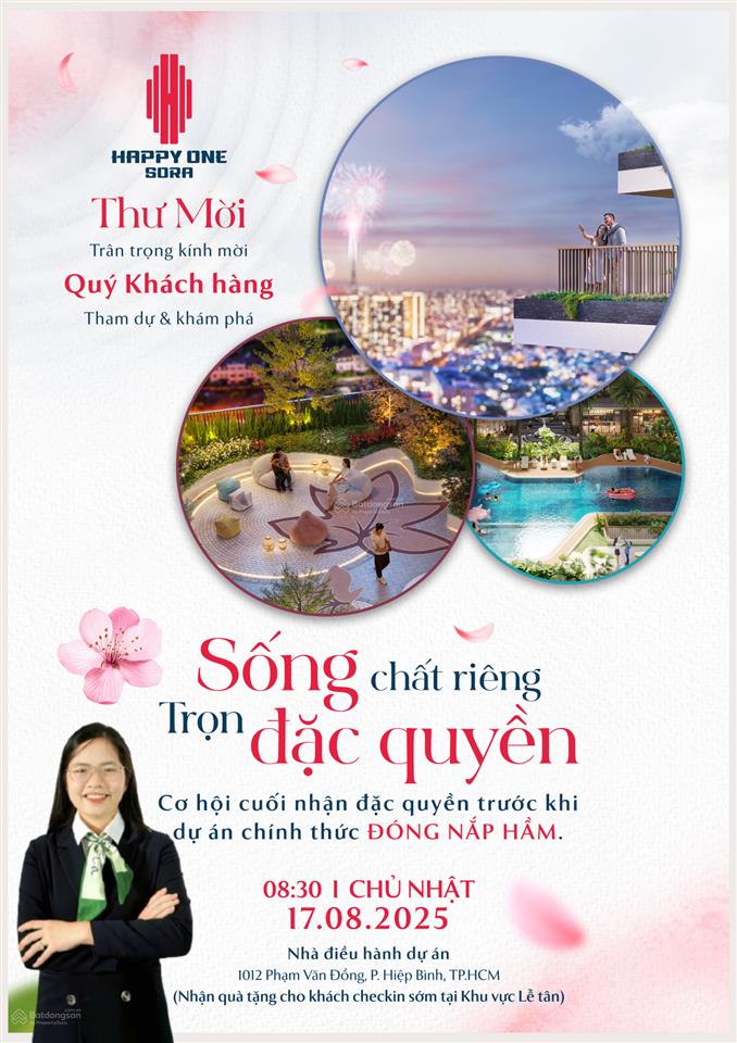Happy one sora chuẩn bị ký hđmb với giá chỉ 3.2 tỷ căn 2pn2wc, ck 13% và htls 0% đến khi nhận nhà