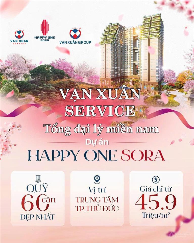 Happy one sora chuẩn bị ký hđmb với giá chỉ 3.2 tỷ căn 2pn2wc, ck 13% và htls 0% đến khi nhận nhà