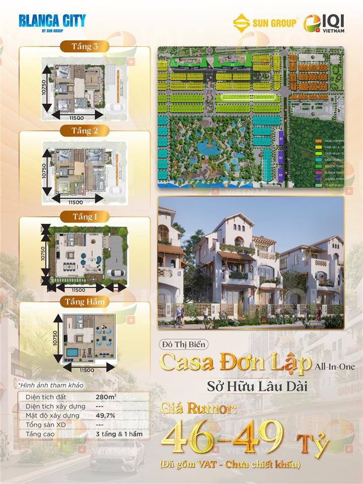 Hàng độc quyền chiết khấu 20% nhà phố, biệt thự blanca city. giá chỉ 18 tỷ/ căn nhà phố 134m2
