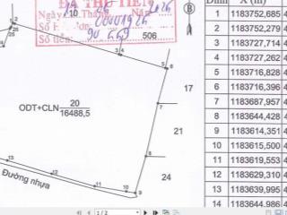 Bán đất vd4 (dự phóng), hiện trạng đường nhựa 6m, dt 215x105 16.488m2 có 300tc