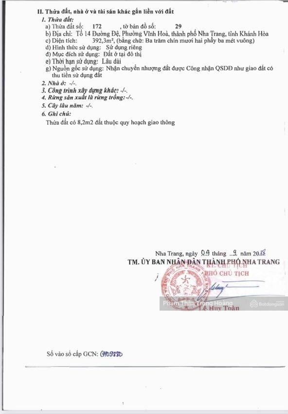 Bán đất vàng 2 mặt tiền phạm văn đồng  rộng 20,8m  đối diện kđt nghỉ dưỡng  giá chỉ 130tr/m2