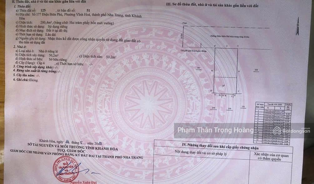 Bán đất mặt tiền điện biên phủ cách biển 2 phút | 200m² đang cho thuê kinh doanh  chỉ 120tr/m2