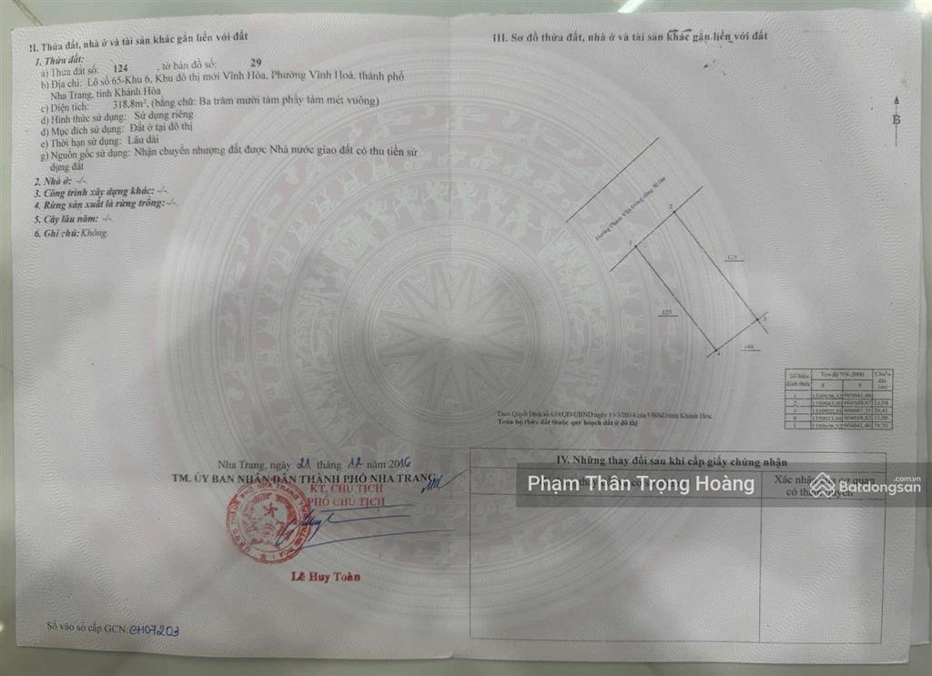 Bán đất biệt thự mặt tiền phạm văn đồng bên cạnh dự án crystal marina bay 318,8m2  giá 75trđ/m2