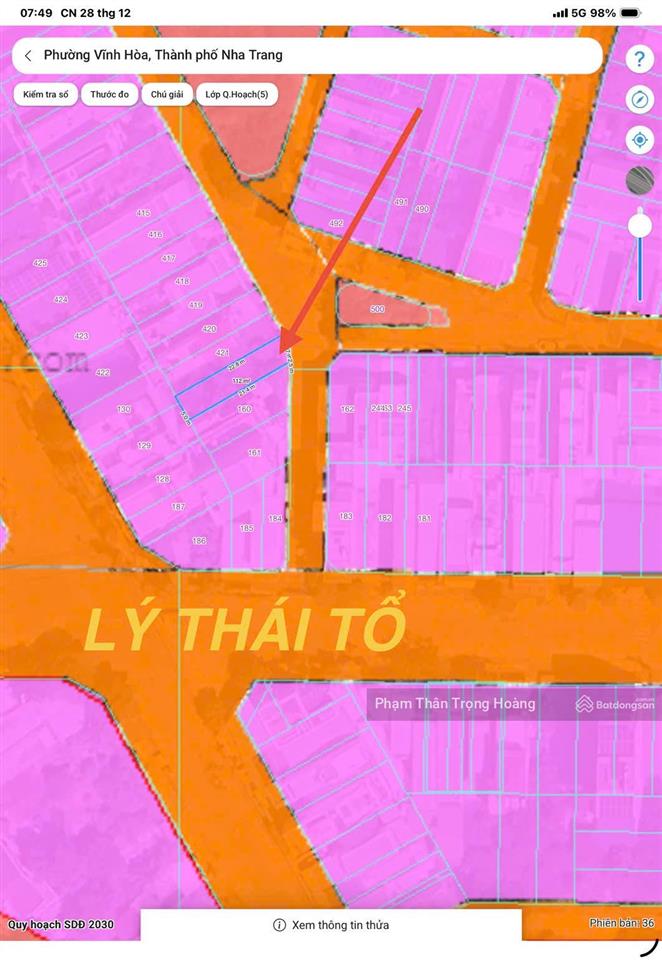 Bán đất hẻm 7m lý thái tổ đối diện công viên cách biển 2 phút  phù hợp xây căn hộ cho thuê