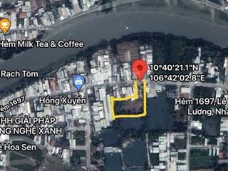 Bán 1213m2 đất giá chỉ 6 triệu/1m2 mặt tiền hẻm xe hơi đ lê văn lương, xã nhơn đức, huyện nhà bè