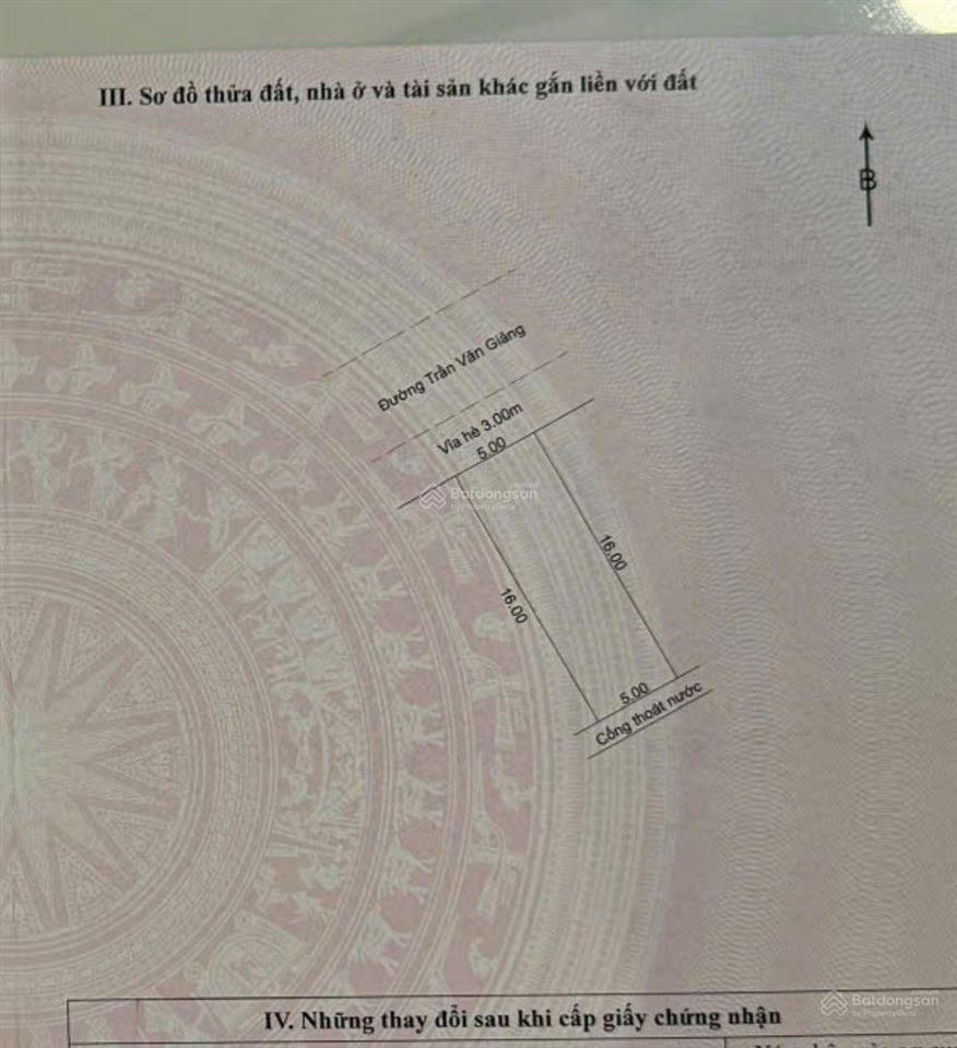 Bán đất đường trần văn giảng, khu dân cư tân trà