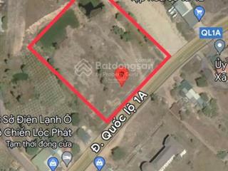 Bán đất mặt tiền ql1a, xã sông phan, hàm tân, bình thuận. 5400m2 giá 14.3tỷ