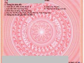 Chính chủ cần bán lô góc 86,5m2, mt 5,73m, nở hậu 5,9m đấu giá xã phan sào nam, phù cừ, hưng yên