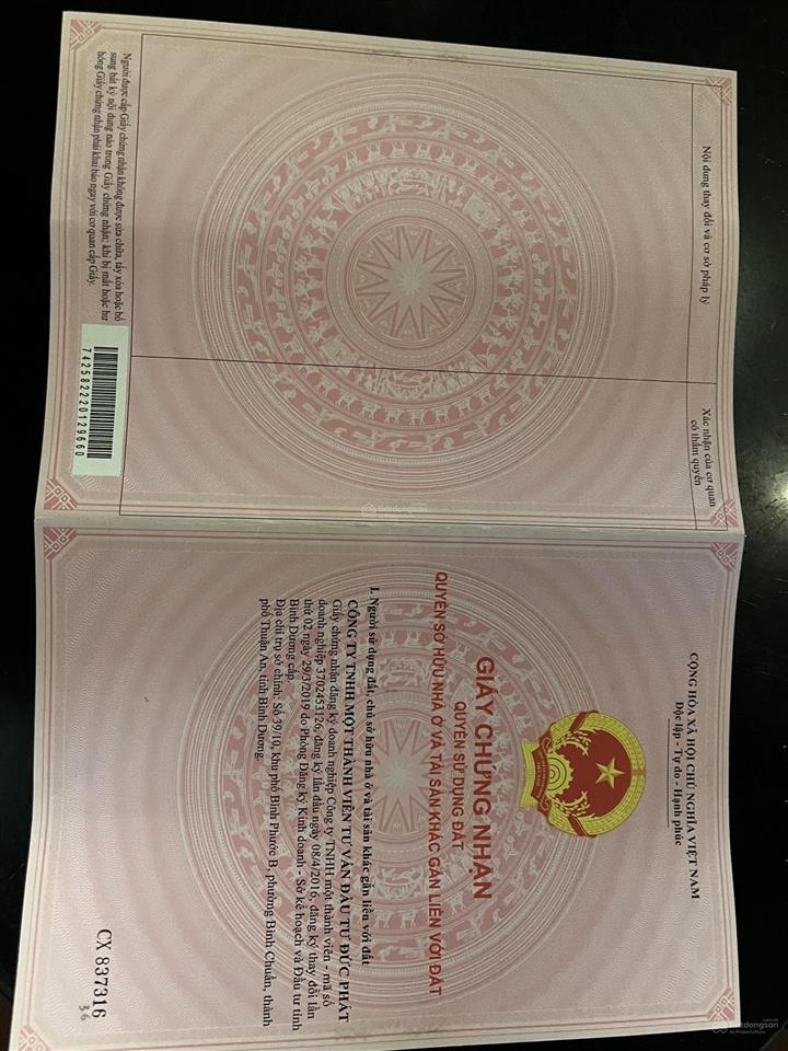 Tôi chính chủ cần bán lô đất 80m2 thuộc kdc đức phát  3 giá 780tr   0911 133 ***