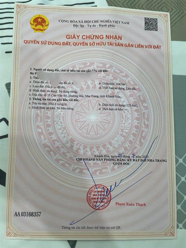Cần tiền bán đất mặt phố cao văn bé sát mường thanh và gần biển trung tâm giá 14 tỷ 0901 383 ***
