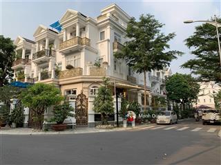 Biệt thự góc 2 mặt tiền cityland garden, dt 8x20m, kc hầm + 4 tầng, view thoáng đẹp