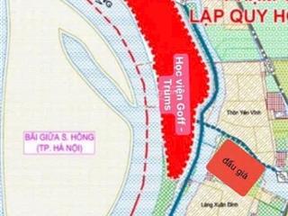 Đất đấu giá phạm hồng thái, khoái châu, hưng yên 120m2 vỉa hè 4m, đường 15m, sân golf, đường di sản