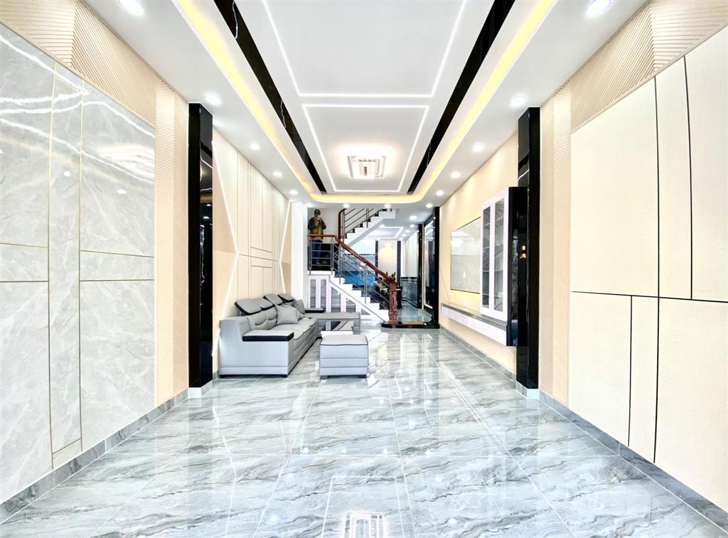 Nhà 80m2 1/ thới an 16  4m x 20m đúc 1 trệt 2 lầu hxh tận nhà