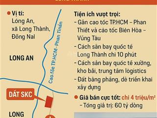 Bán đất quy hoạch full skc 15000m2 tại xã long an long thành đồng nai giá chỉ 4 triệu/m2