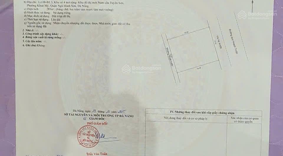 Sở hữu 285m2 ngang tận 15m đất biệt thự ven sông hàn  kđt nam việt á giá tốt.  thủy chuyên nva