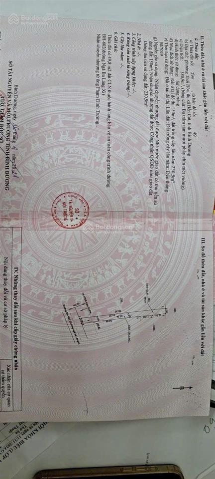 Đất mt ngã ba lăn xi, gần ql14 bến cát dt 10x78, thổ cư 300m2 giá 6.8 tỷ  0901 010 ***